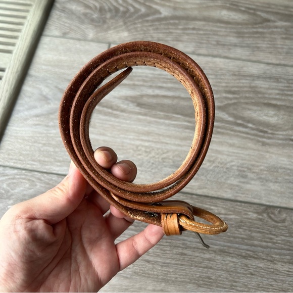 Vintage Mexico Western Style Braided Embossed Leather Belt - Picture 5 of 15
